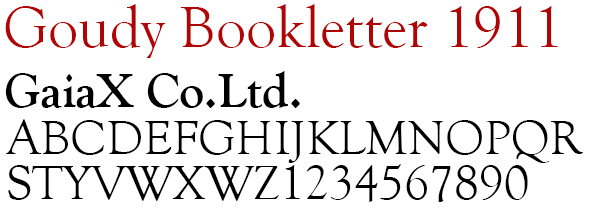 Goudy Bookletter 1911
