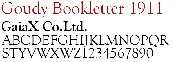 Goudy Bookletter 1911